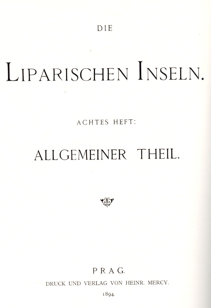 Die Liparischen Inseln (1891-95)